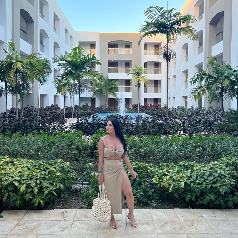 Two Piece Beige Fashion Set